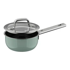 WMF Fusiontec Mineral Pro, Stielkasserolle mit Deckel, 16 cm, Eucalyptus Haze| Induktionstöpfe