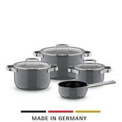 WMF Fusiontec Mineral Pro, Topf-Set, 4-teilig, Platinum| Topfsets