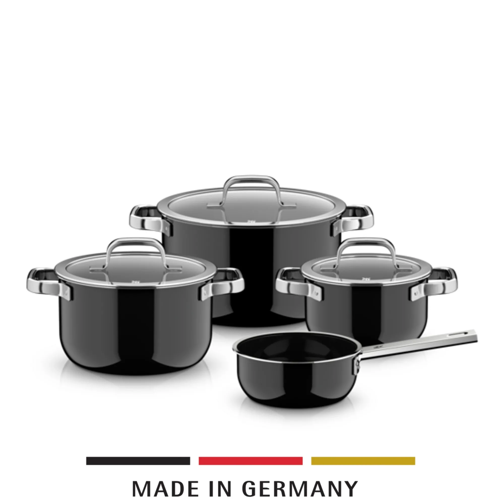 WMF Fusiontec Mineral Pro, Topf-Set, 4-teilig, Black| Topfsets