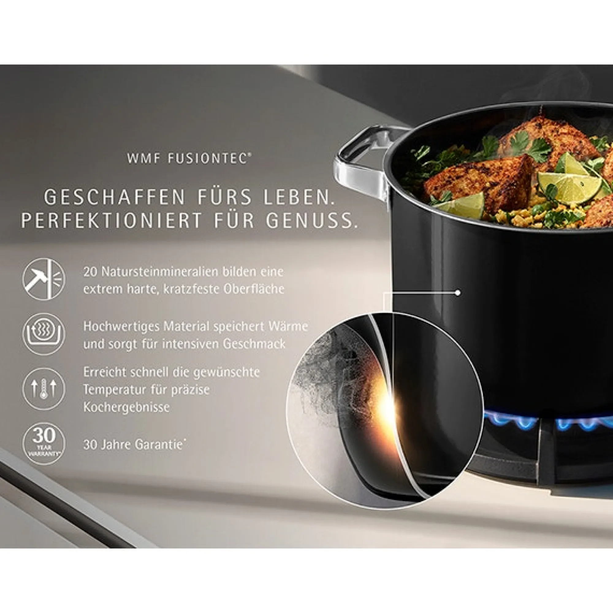 WMF Fusiontec Mineral Pro, Topf-Set, 4-teilig, Black| Topfsets