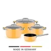 WMF Fusiontec Mineral Pro, Topf-Set, 4-teilig, Mango Yellow| Topfsets
