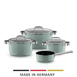 WMF Fusiontec Mineral Pro, Topf-Set, 4-teilig, Eucalyptus Haze| Topfsets