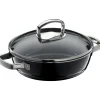 WMF Fusiontec Mineral Schmorpfanne mit Glasdeckel, 24 cm, Black| Schmorpfannen|Pfannen Mit Deckel