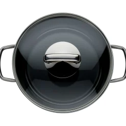 WMF Fusiontec Mineral Schmorpfanne mit Glasdeckel, 24 cm, Black| Schmorpfannen|Pfannen Mit Deckel