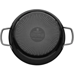 WMF Fusiontec Mineral Schmorpfanne mit Glasdeckel, 28 cm, Black| Schmorpfannen|Pfannen Mit Deckel