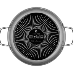 WMF Fusiontec Mineral Schmorpfanne mit Glasdeckel, 24 cm, Platinum| Schmorpfannen|Pfannen Mit Deckel