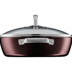 WMF Fusiontec Mineral Schmorpfanne mit Glasdeckel, 28 cm, Rose Quartz| Schmorpfannen|Induktionspfannen