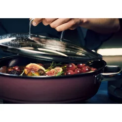 WMF Fusiontec Mineral Schmorpfanne mit Glasdeckel, 24 cm, Rose Quartz| Schmorpfannen|Pfannen Mit Deckel