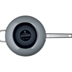 WMF Fusiontec Mineral Wok mit Glasdeckel, 28 cm, Platinum| Woks