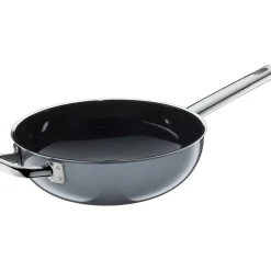 WMF Fusiontec Mineral Wok mit Glasdeckel, 28 cm, Platinum| Woks