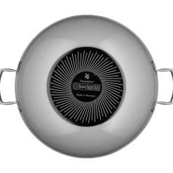 WMF Fusiontec Mineral Wok mit Glasdeckel, 36 cm, Platinum| Woks|Pfannen Mit Deckel