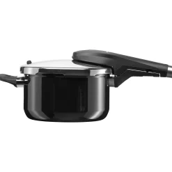 WMF Fusiontec Perfect Premium Schnellkochtopf, 22 cm, 4,5 Liter, Black| Schnellkochtöpfe|Induktionstöpfe