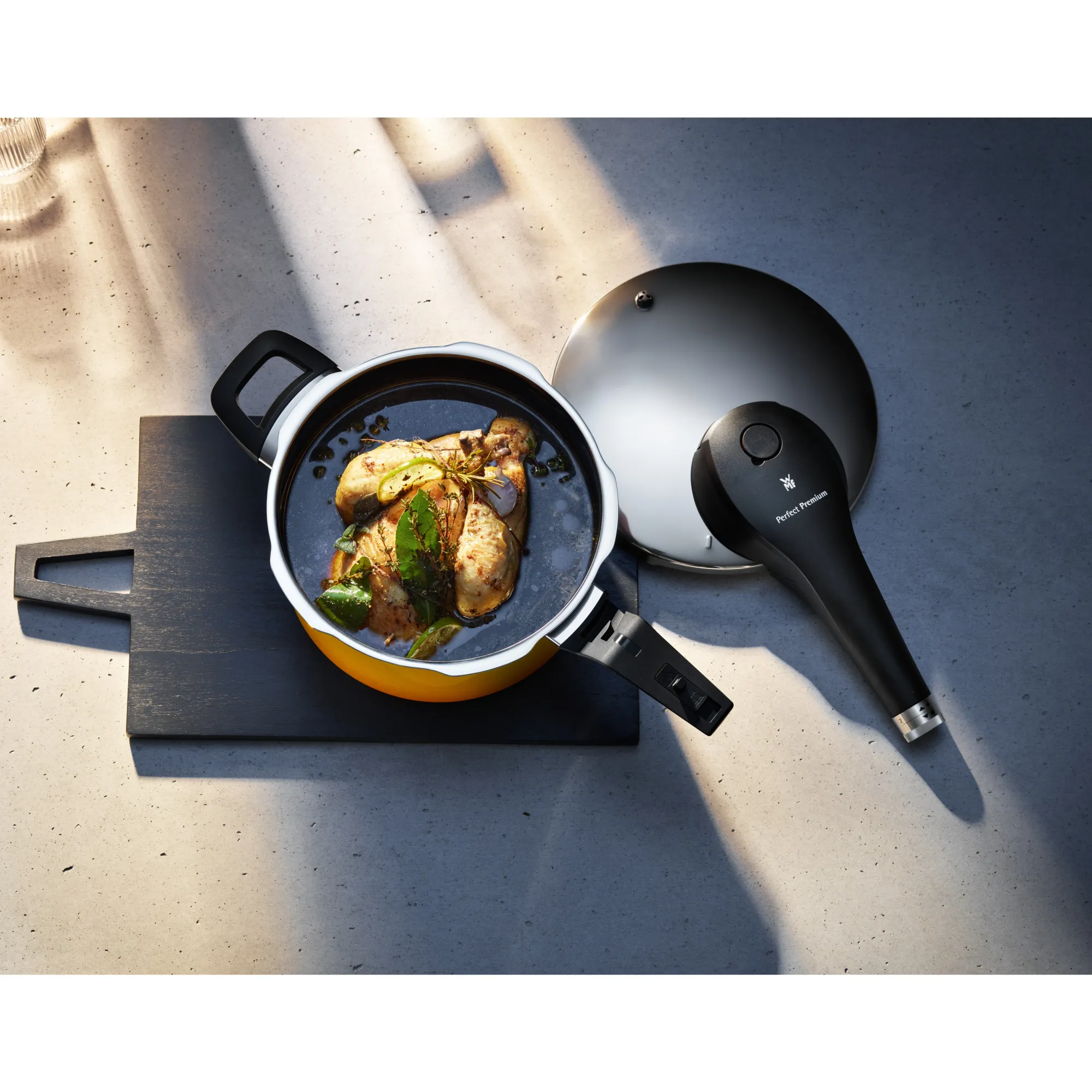 WMF Fusiontec Perfect Premium Schnellkochtopf, 22 cm, 4,5 l Yellow| Schnellkochtöpfe|Induktionstöpfe