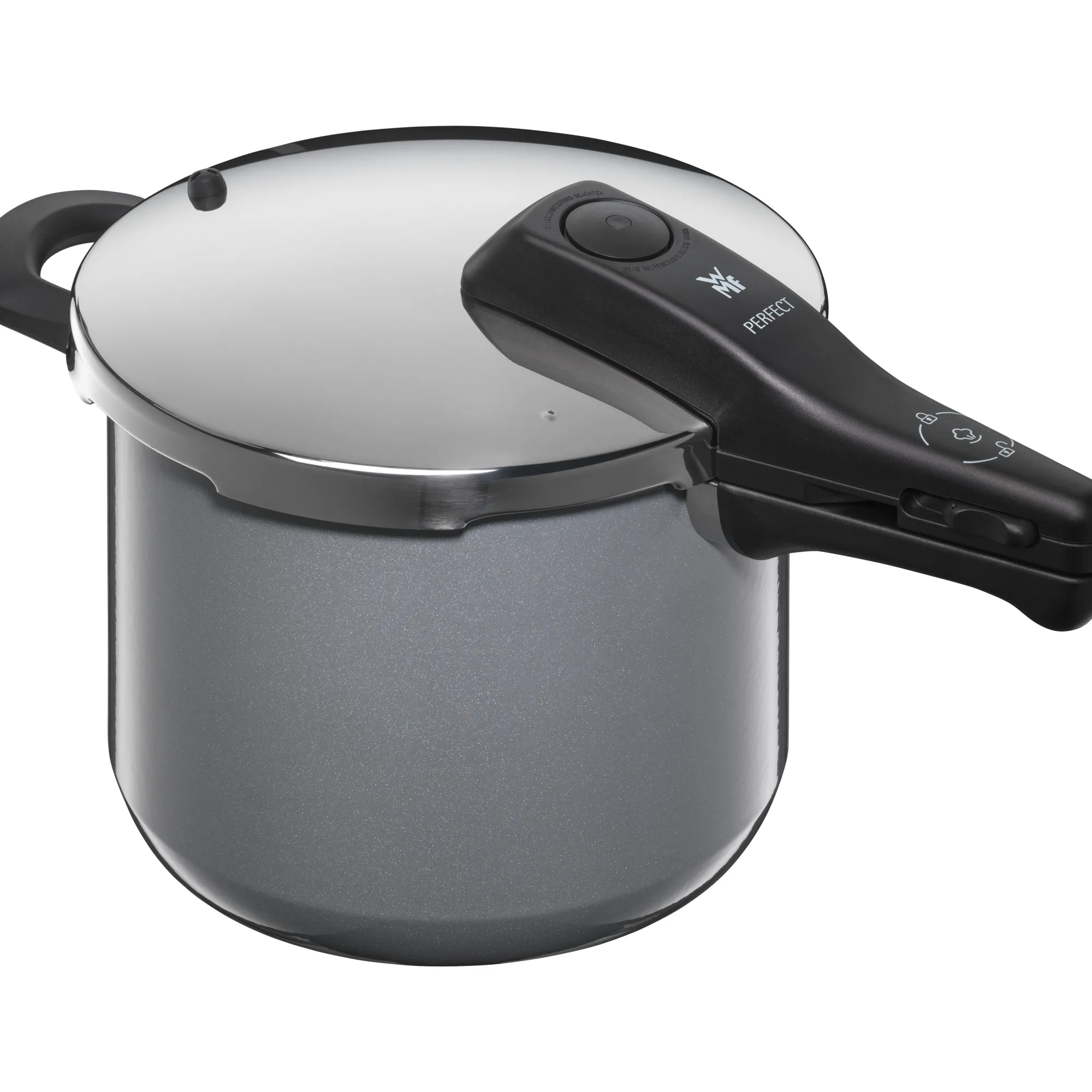 WMF Fusiontec Perfect Schnellkochtopf, 22 cm, 6,5 l, Platinum| Schnellkochtöpfe|Induktionstöpfe