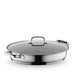 WMF Gourmet-/Fischpfanne mit Glasdeckel, oval, 38 x 26 cm| Pfannen Mit Deckel|Induktionspfannen