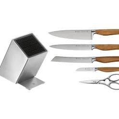 WMF Grand Wood Messer-Set mit FlexTec Messerblock, 6-teilig| Messerblöcke|Messersets
