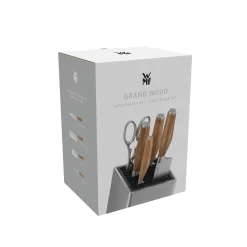 WMF Grand Wood Messer-Set mit FlexTec Messerblock, 6-teilig| Messerblöcke|Messersets