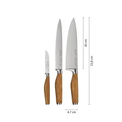 WMF Grand Wood Messer-Set, 3-teilig| Messersets