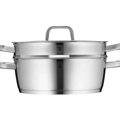 WMF Iconic Bräter mit Dampfgareinsatz, 28 cm| Bräter & Schmortöpfe