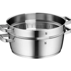 WMF Iconic Bräter mit Dampfgareinsatz, 28 cm| Bräter & Schmortöpfe