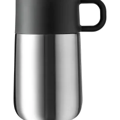 WMF Impulse Travel Mug Thermobecher, 0,3 l, Edelstahl gebürstet| Thermobecher