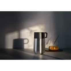 WMF Impulse Travel Mug Thermobecher, 0,3 l, Edelstahl gebürstet| Thermobecher