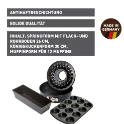 WMF KAISER Classic Backformen-Set, 4-teilig| Backformen