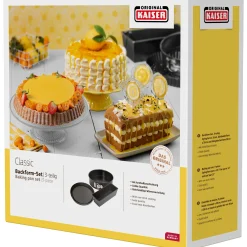 WMF KAISER Classic Backformen-Set, 3-teilig| Backformen