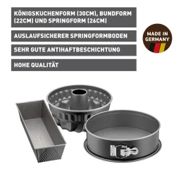 WMF KAISER Inspiration Backformen-Set, 3-teilig| Backformen