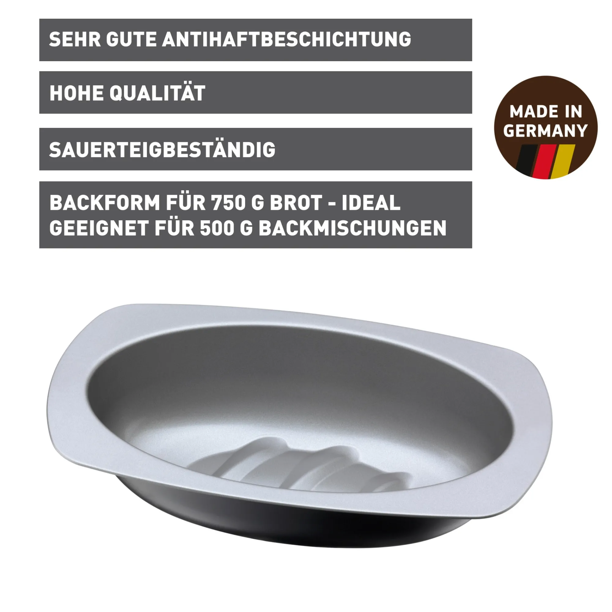 WMF KAISER Inspiration Brotbackform, oval, 32 cm| Backformen