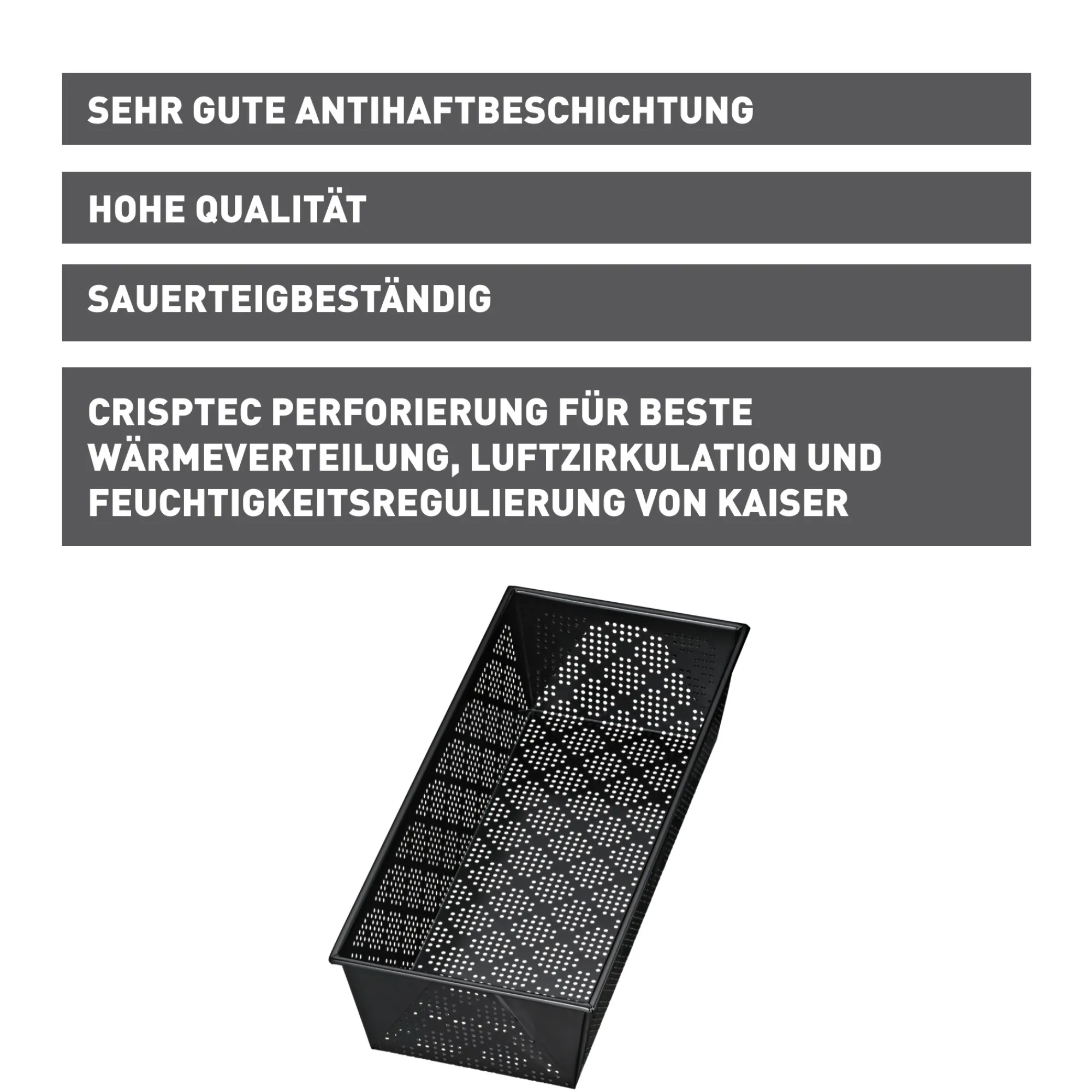 WMF KAISER Inspiration Brotbackform, perforiert, 35 cm| Backformen