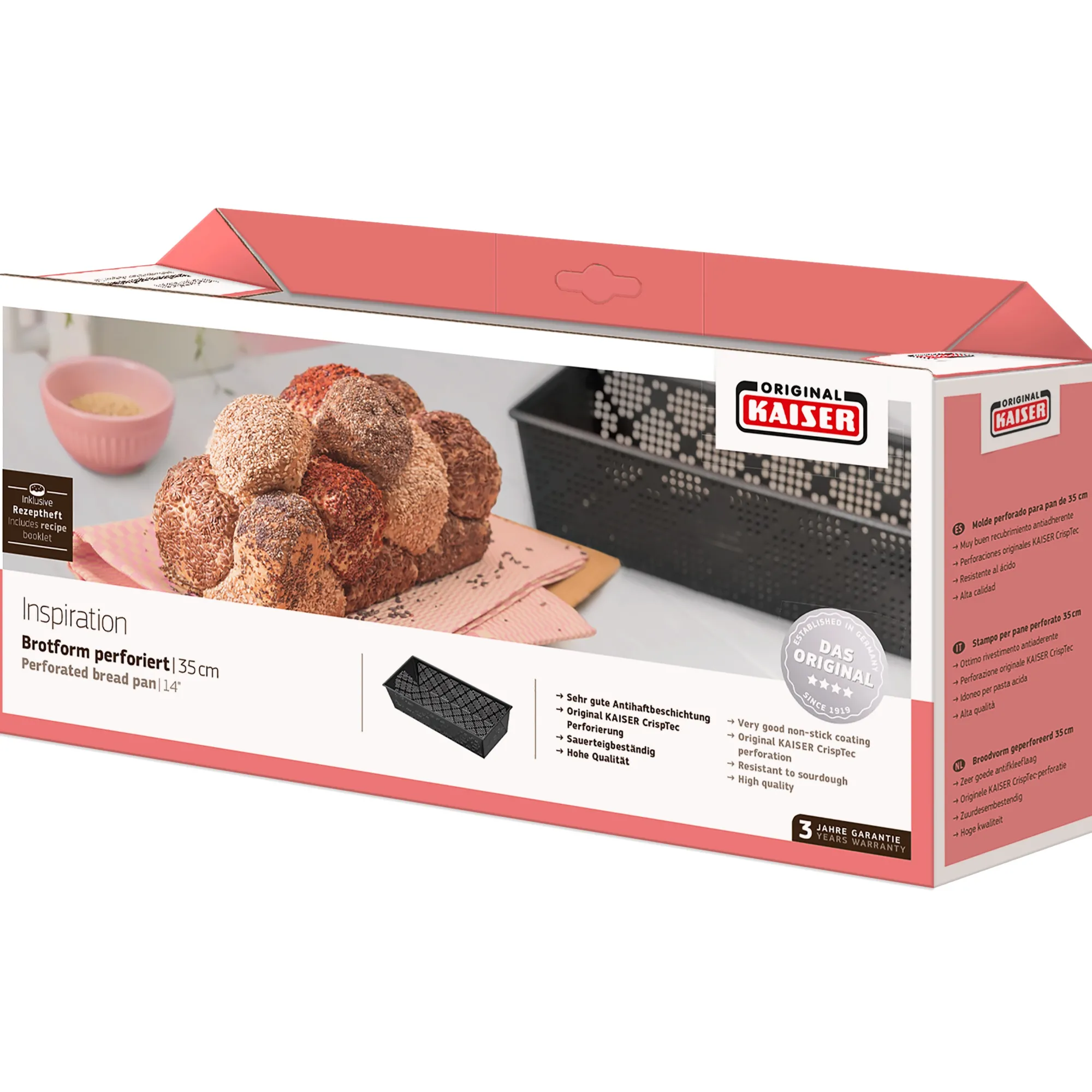 WMF KAISER Inspiration Brotbackform, perforiert, 35 cm| Backformen