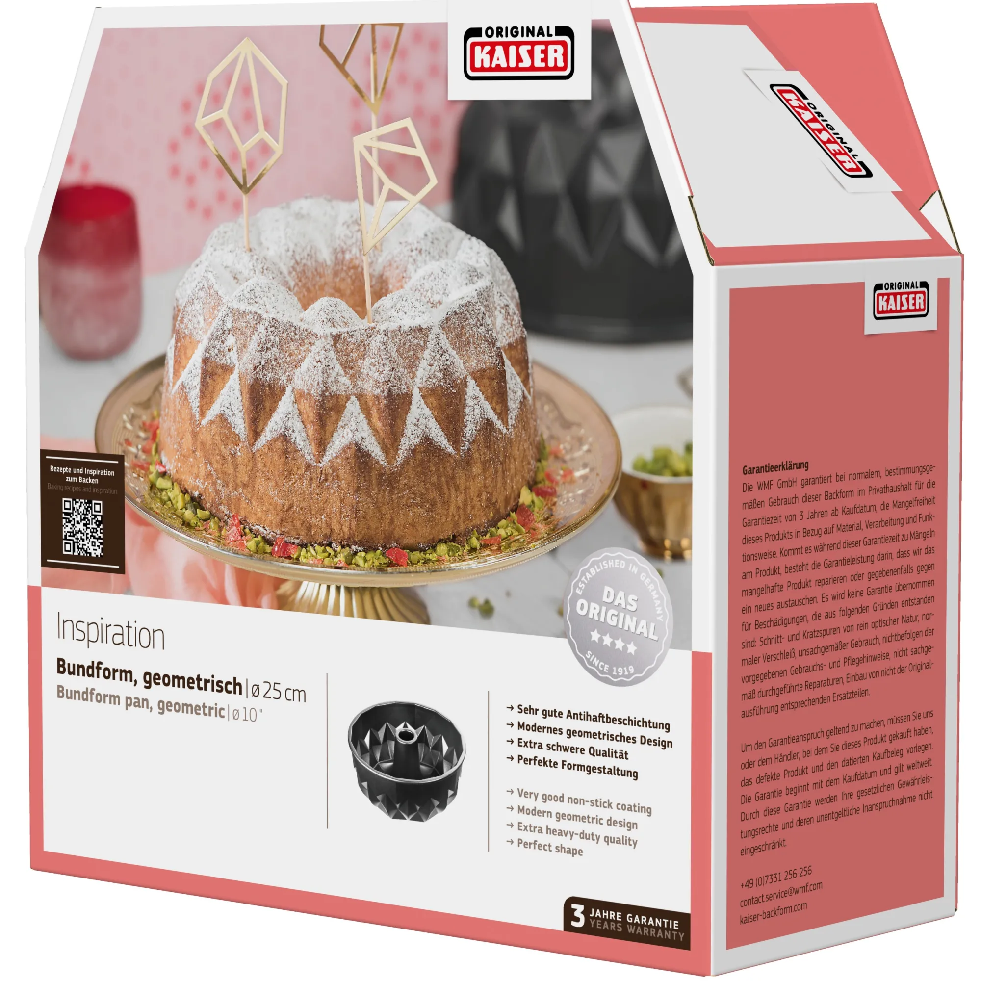 WMF KAISER Inspiration Bundform geometrisch, 25 cm| Backformen