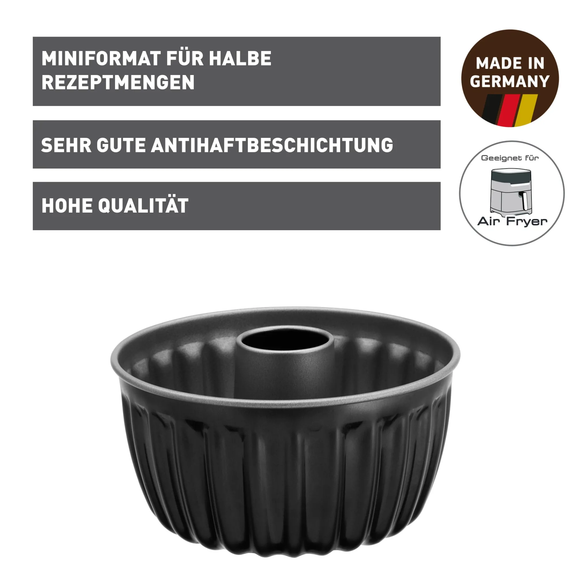 WMF KAISER Inspiration Mini Bundform, geriffelt, 17 cm| Backformen