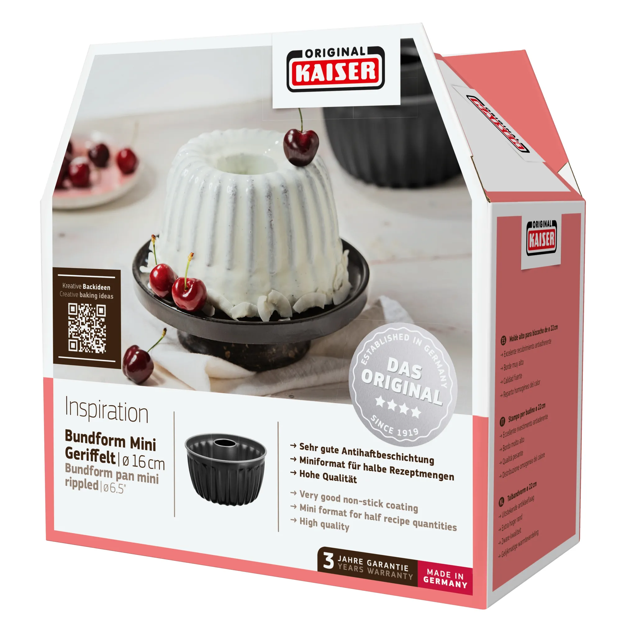 WMF KAISER Inspiration Mini Bundform, geriffelt, 17 cm| Backformen