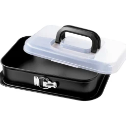 WMF KAISER Inspiration Springform rechteckig mit Transporthaube, 35 x 24 cm| Backformen