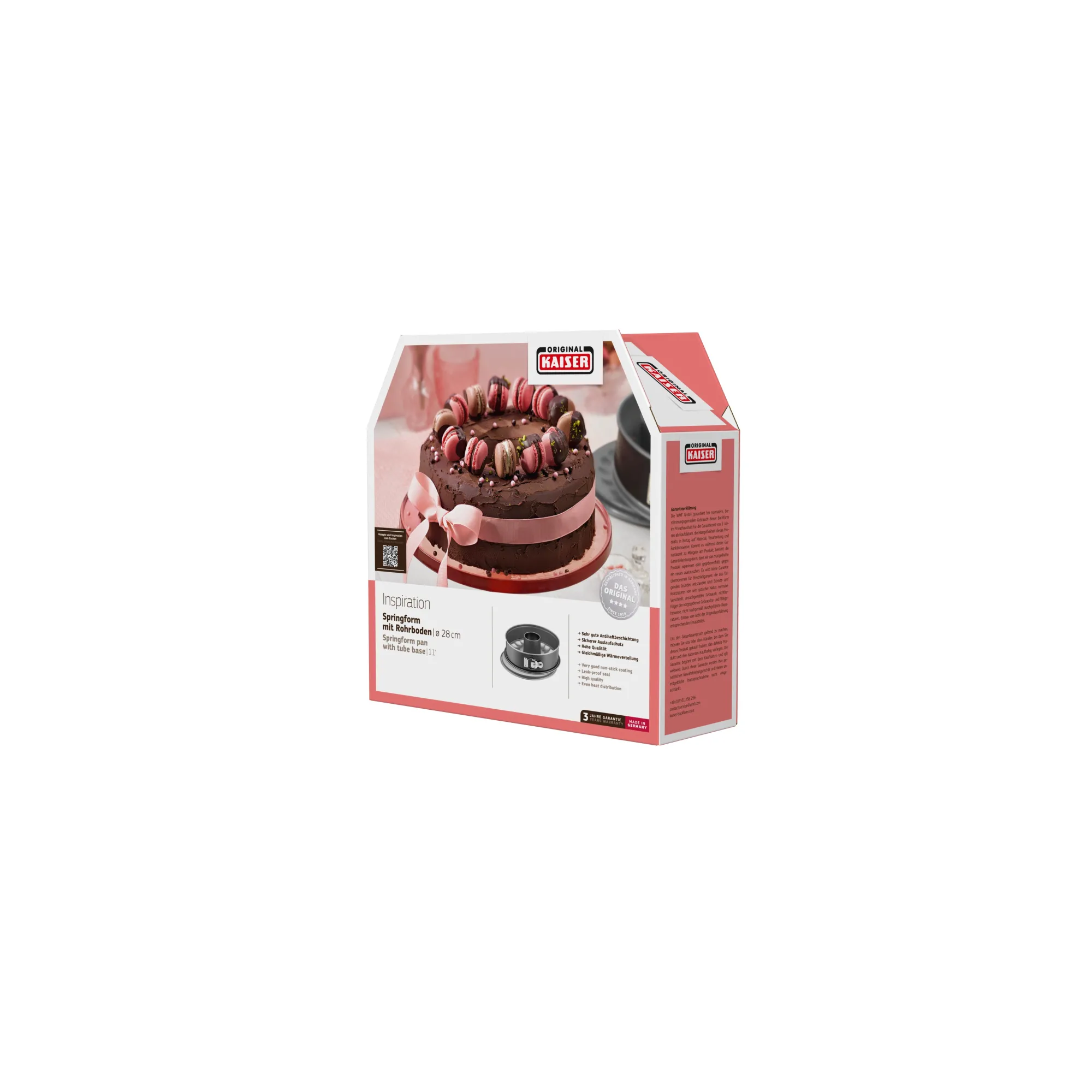 WMF KAISER Inspiration Springform mit Rohrboden, 28 cm| Backformen