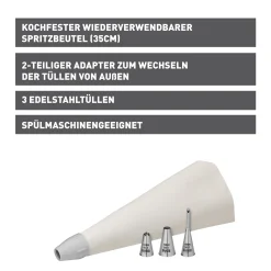 WMF KAISER Inspiration Spritzbeutel-Set, 5-teilig| Backutensilien