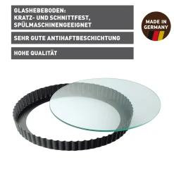 WMF KAISER Inspiration Tarte- & Quicheform mit Glashebeboden, 28 cm| Backformen