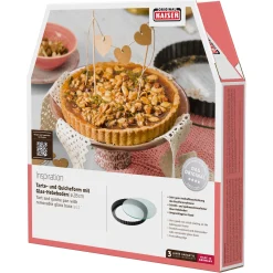 WMF KAISER Inspiration Tarte- & Quicheform mit Glashebeboden, 28 cm| Backformen