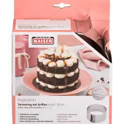 WMF KAISER Inspiration Tortenring mit Griffen, 9 cm hoch| Backutensilien