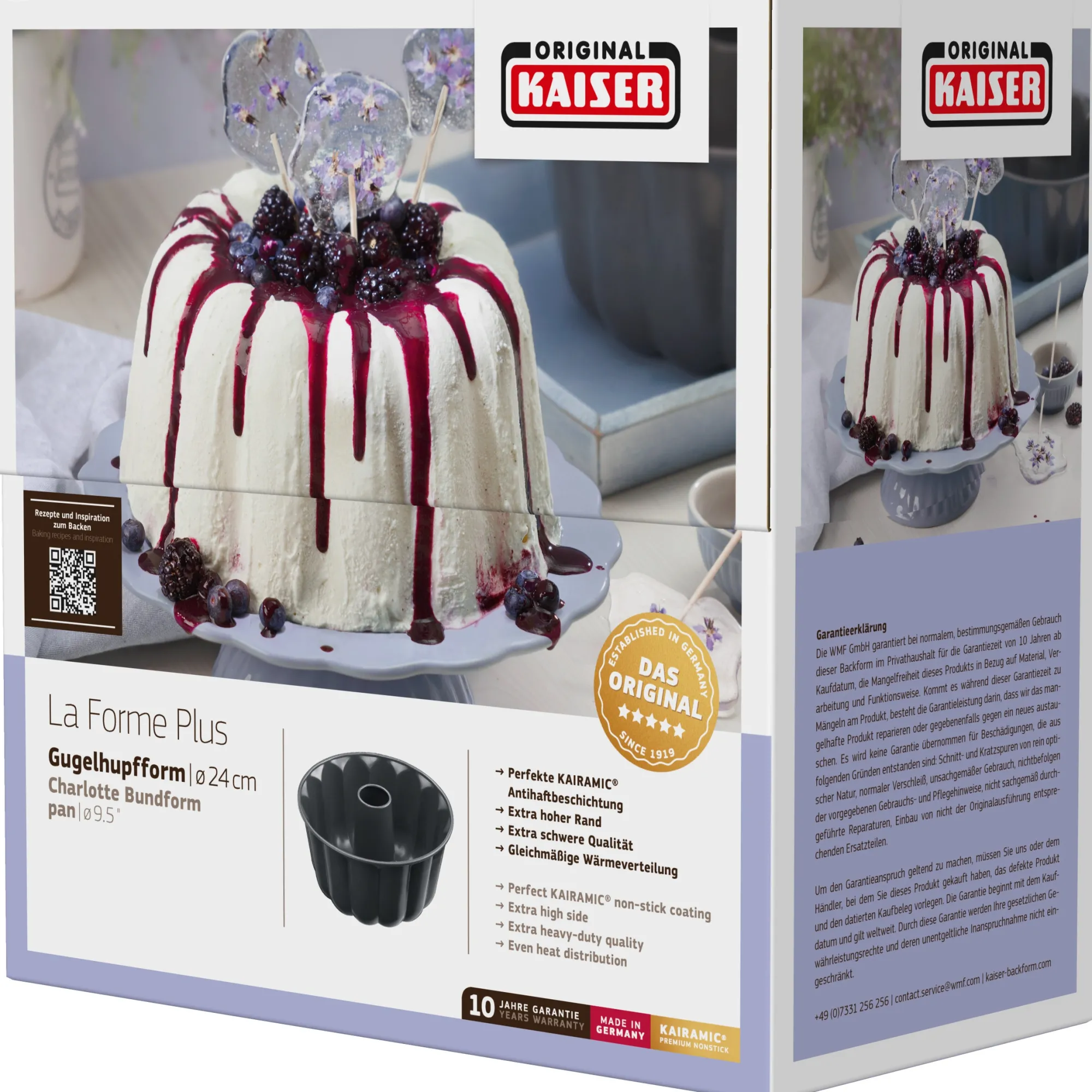WMF KAISER La Forme Plus Gugelhupfform, 24 cm| Backformen