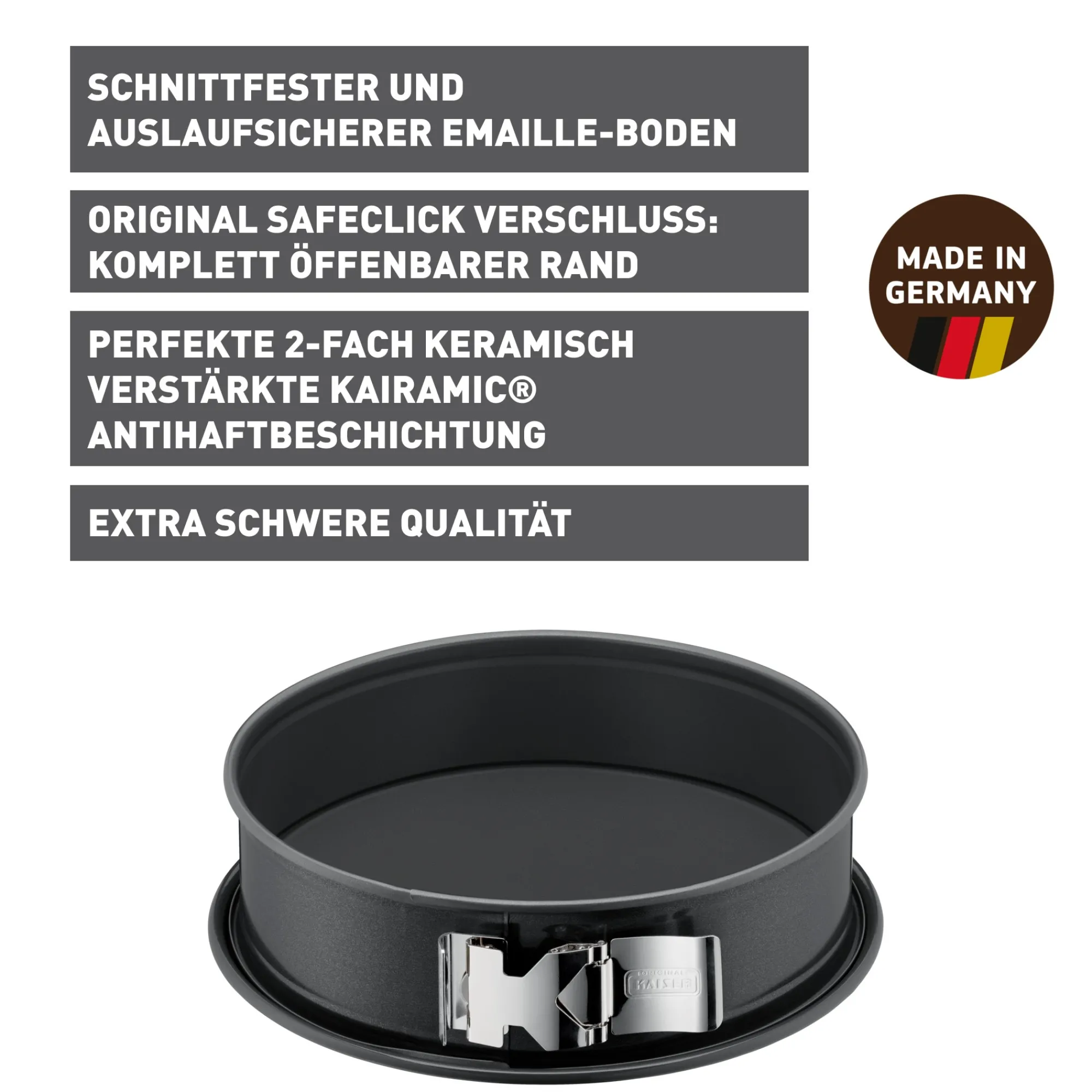 WMF KAISER La Forme Plus Springform mit SafeClick, 28 cm| Backformen