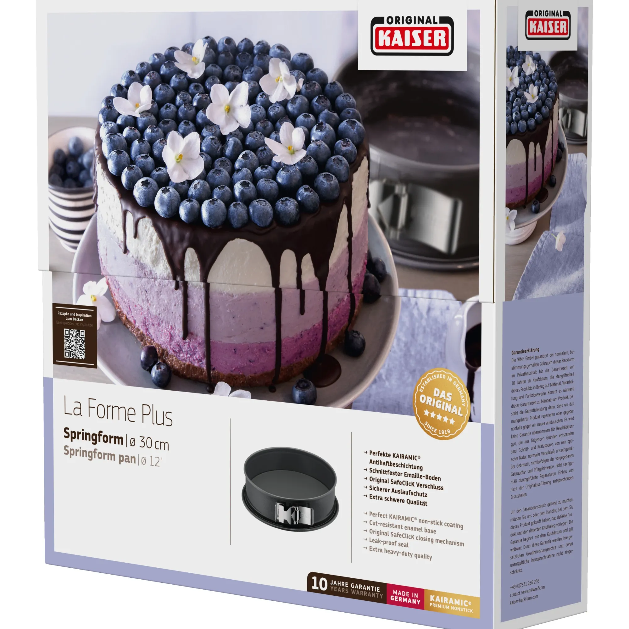 WMF KAISER La Forme Plus Springform mit SafeClick, 30 cm| Backformen