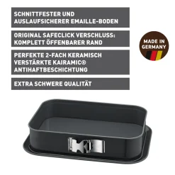WMF KAISER La Forme Plus Springform mit SafeClick, rechteckig, 35 x 24 cm| Backformen