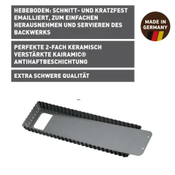 WMF KAISER La Forme Plus Tarte- und Quicheform mit Hebeboden, rechteckig, 35 x 13 cm| Backformen