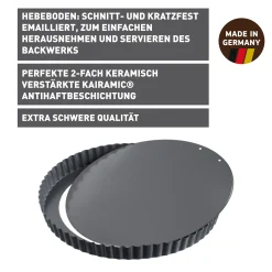 WMF KAISER La Forme Plus Tarte- und Quicheform mit Hebeboden, 32 cm| Backformen