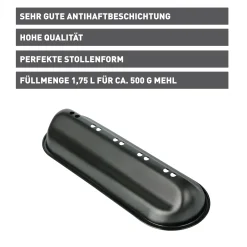 WMF KAISER X-mas Stollenbackhaube, 39,5 x 14 x 8 cm| Backformen