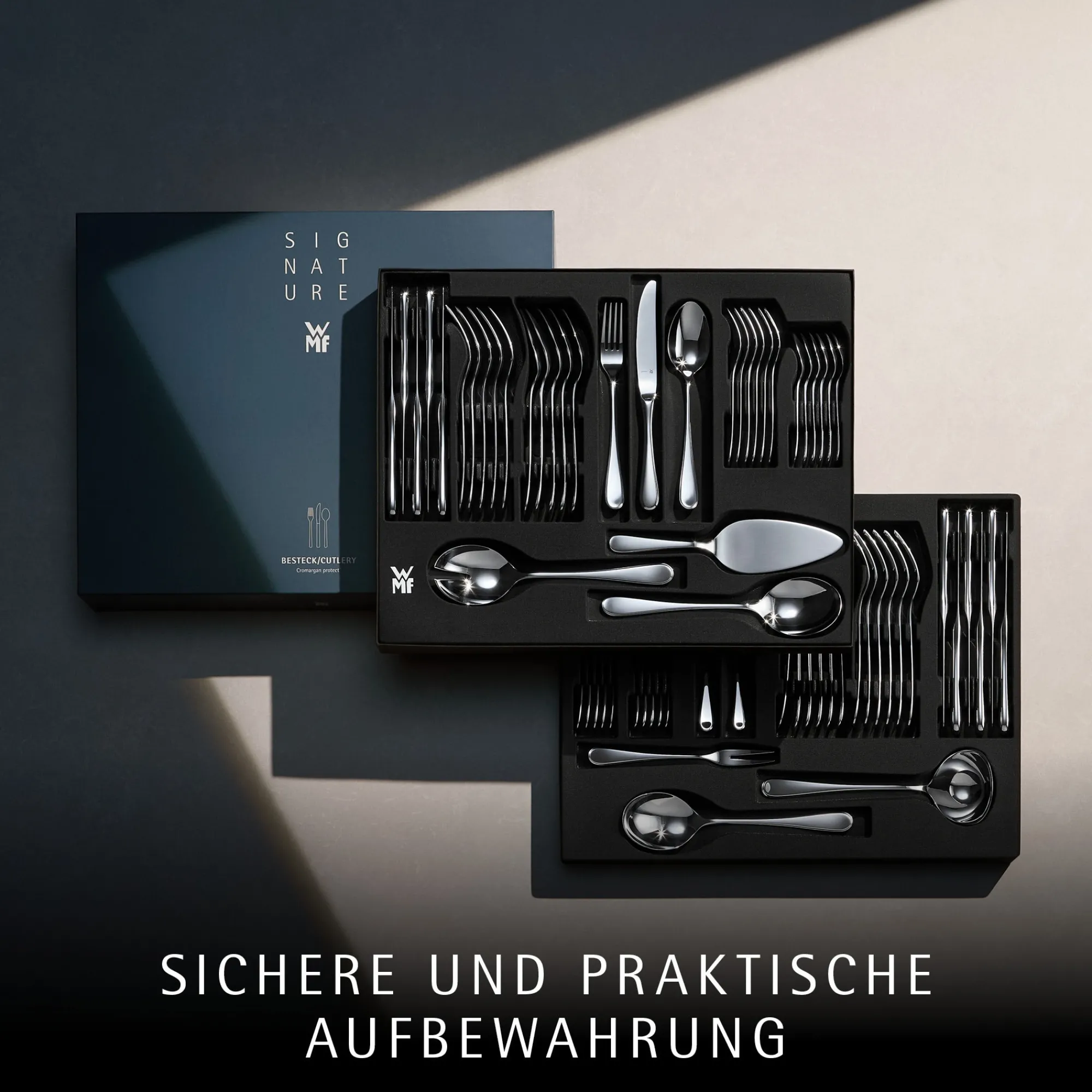 WMF Kent Plus Besteck-Set, 66-teilig, Cromargan protect®| Besteck-Sets