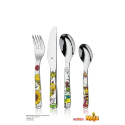 WMF Kinderbesteck-Set Die Biene Maja, 4-teilig|Kinder Kinderbestecke|Besteck-Sets